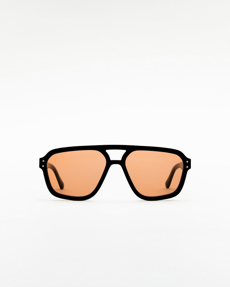 Jet Black - orange solid lens