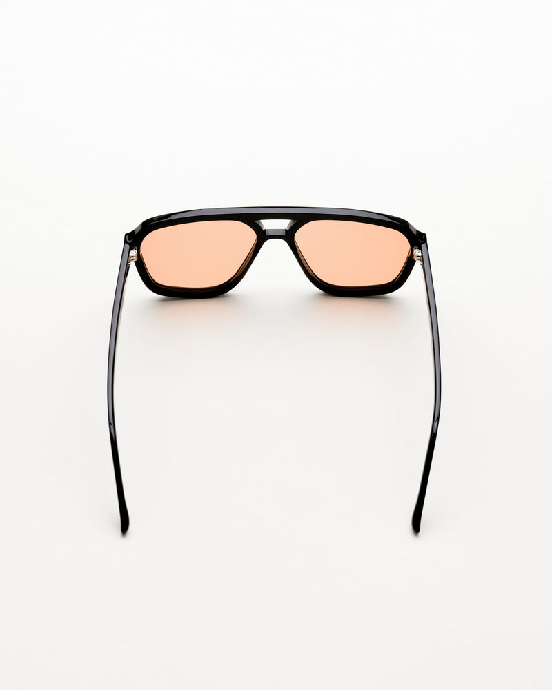 Jet Black - orange solid lens