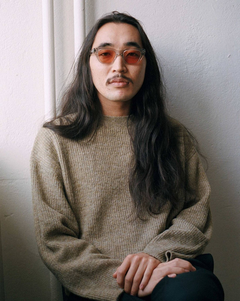Memphis Grey - orange solid lens
