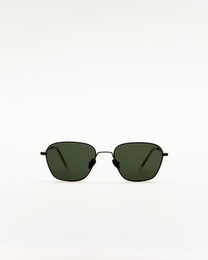 Otis Black - green solid lens