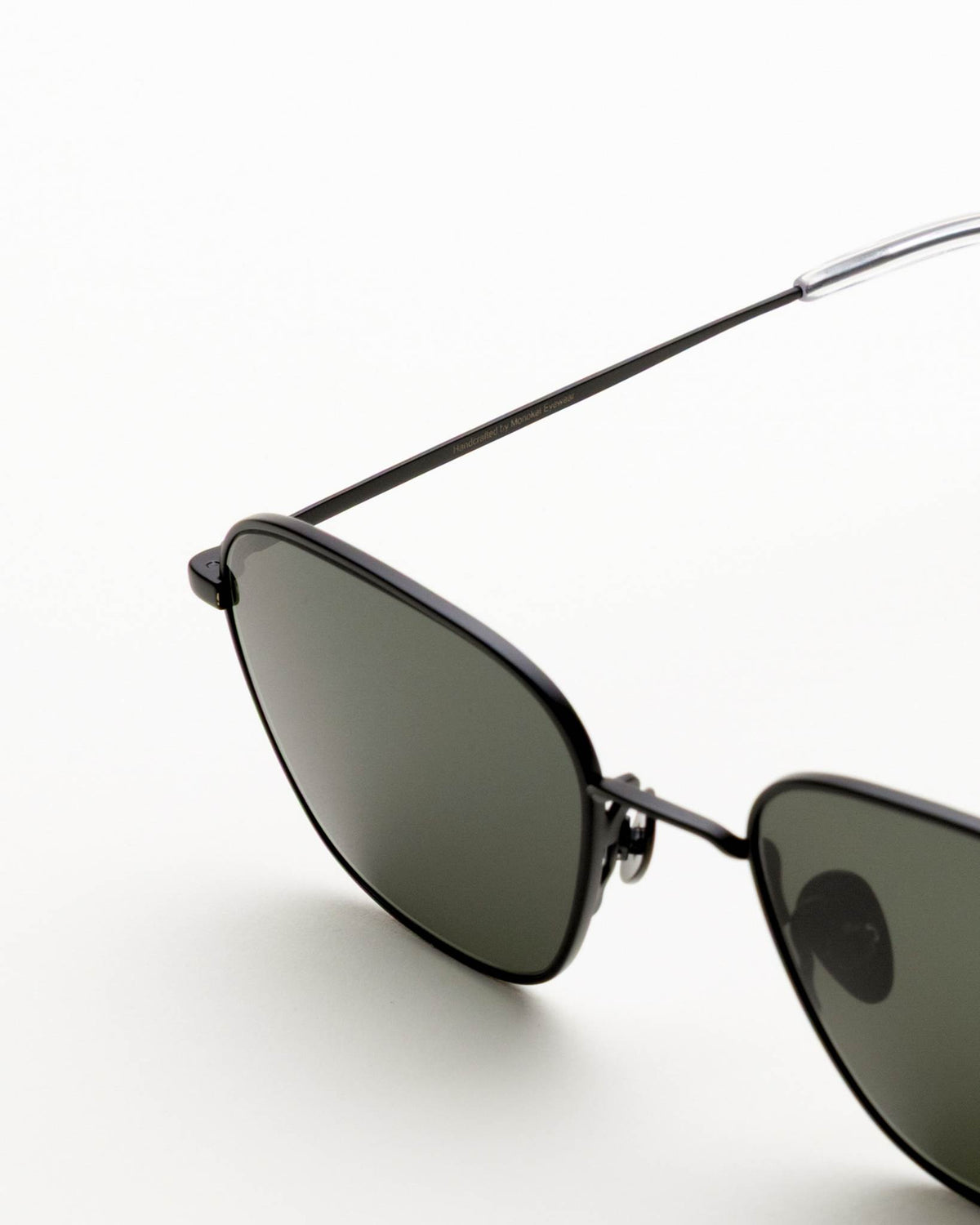 Otis Black - green solid lens
