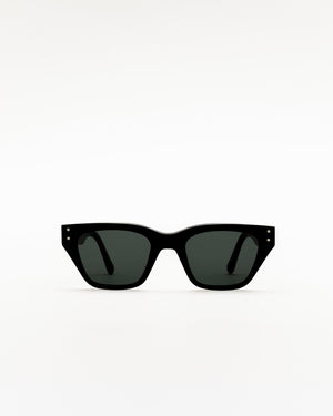 Memphis Black - green solid lens
