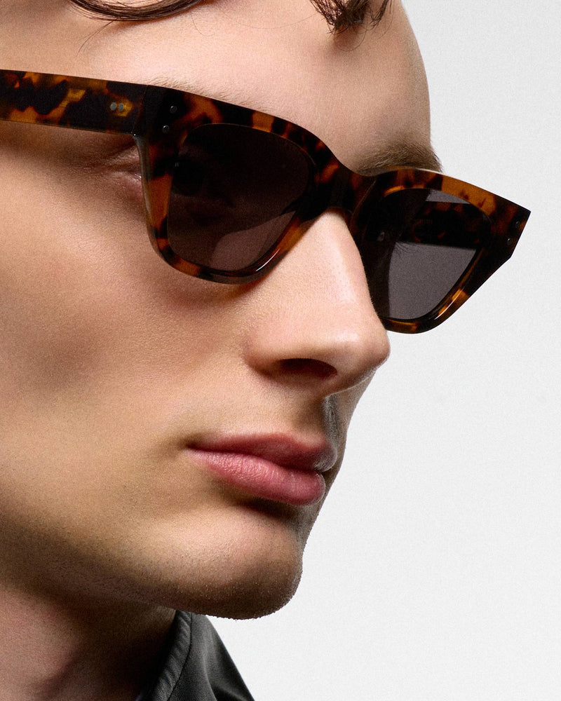 Memphis Havana - grey solid lens