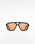 Jet Black - orange solid lens