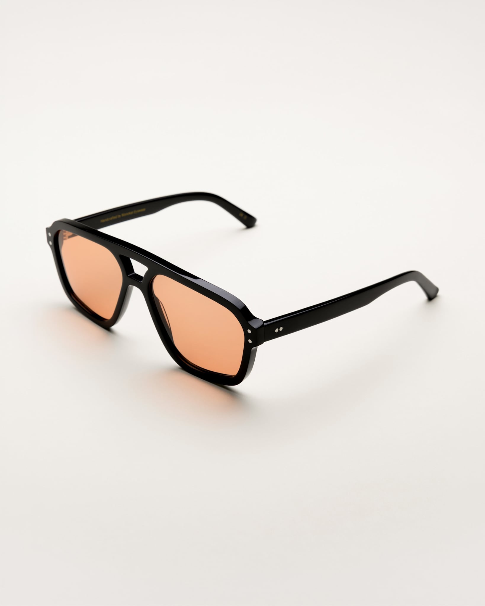Jet Black - orange solid lens