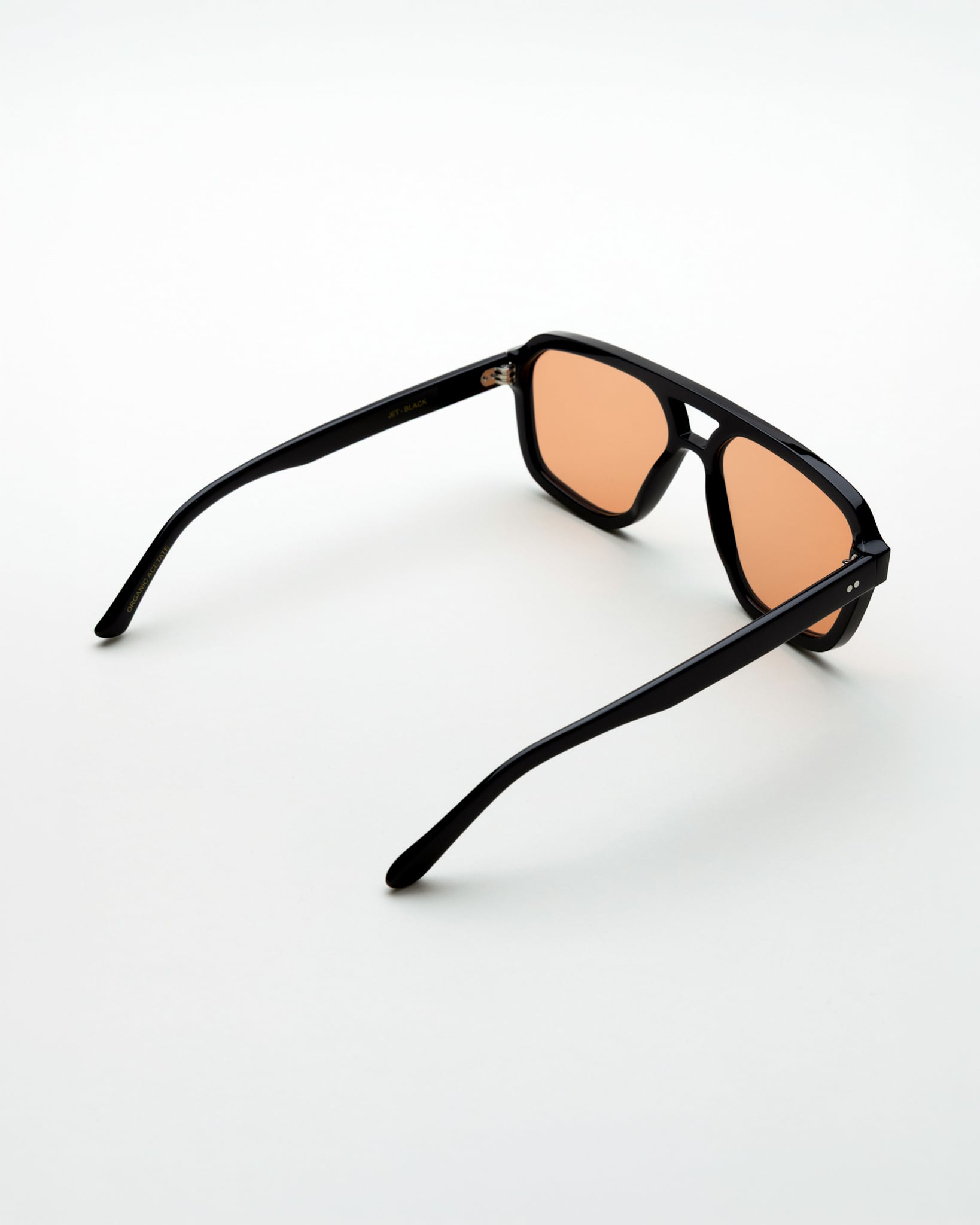 Jet Black - orange solid lens