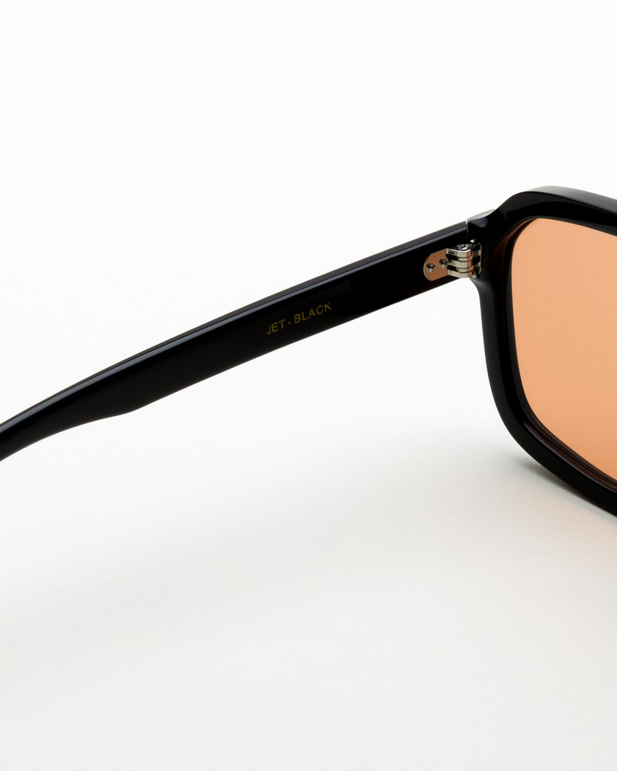Jet Black - orange solid lens