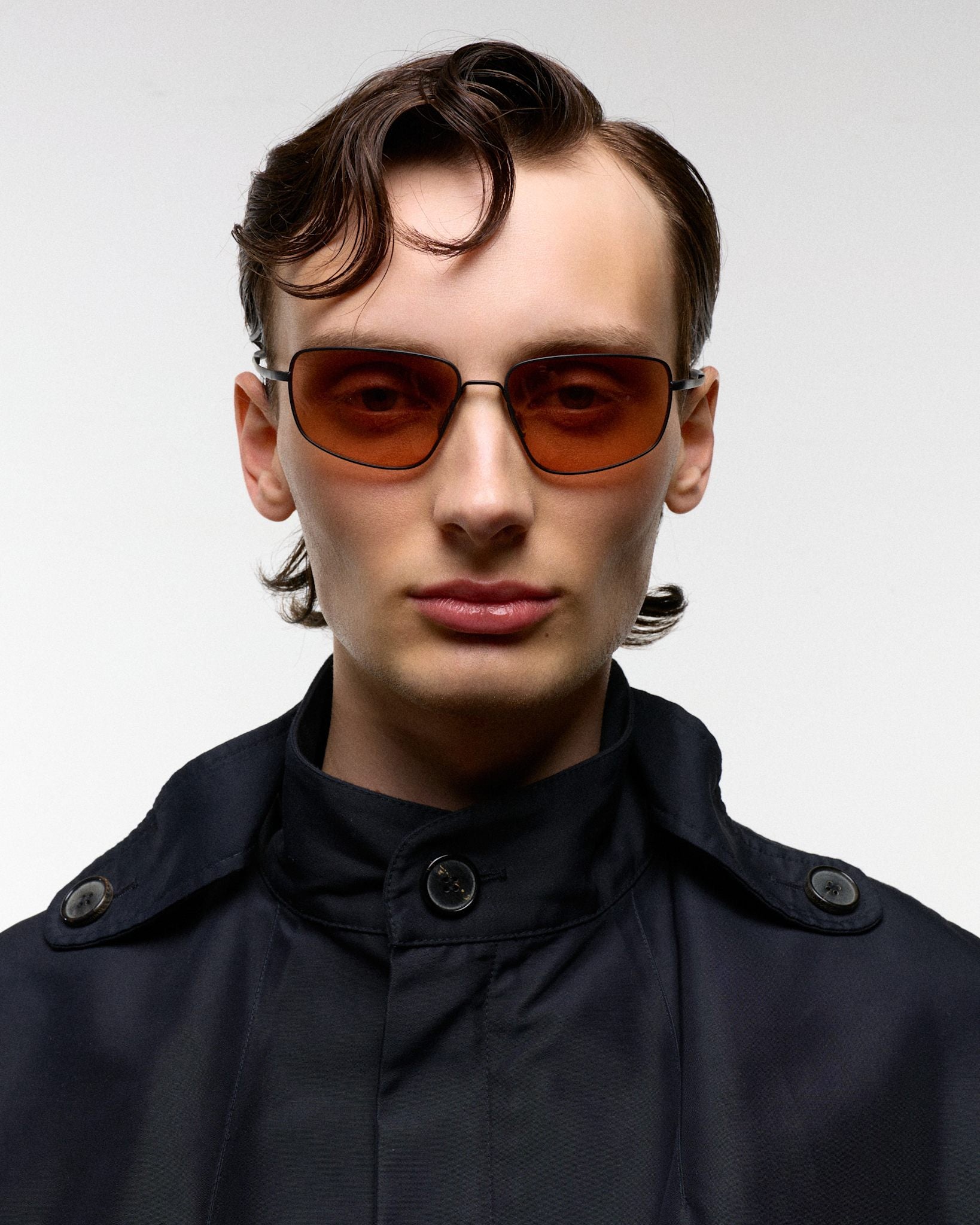 Marathon matt Black - orange solid lens