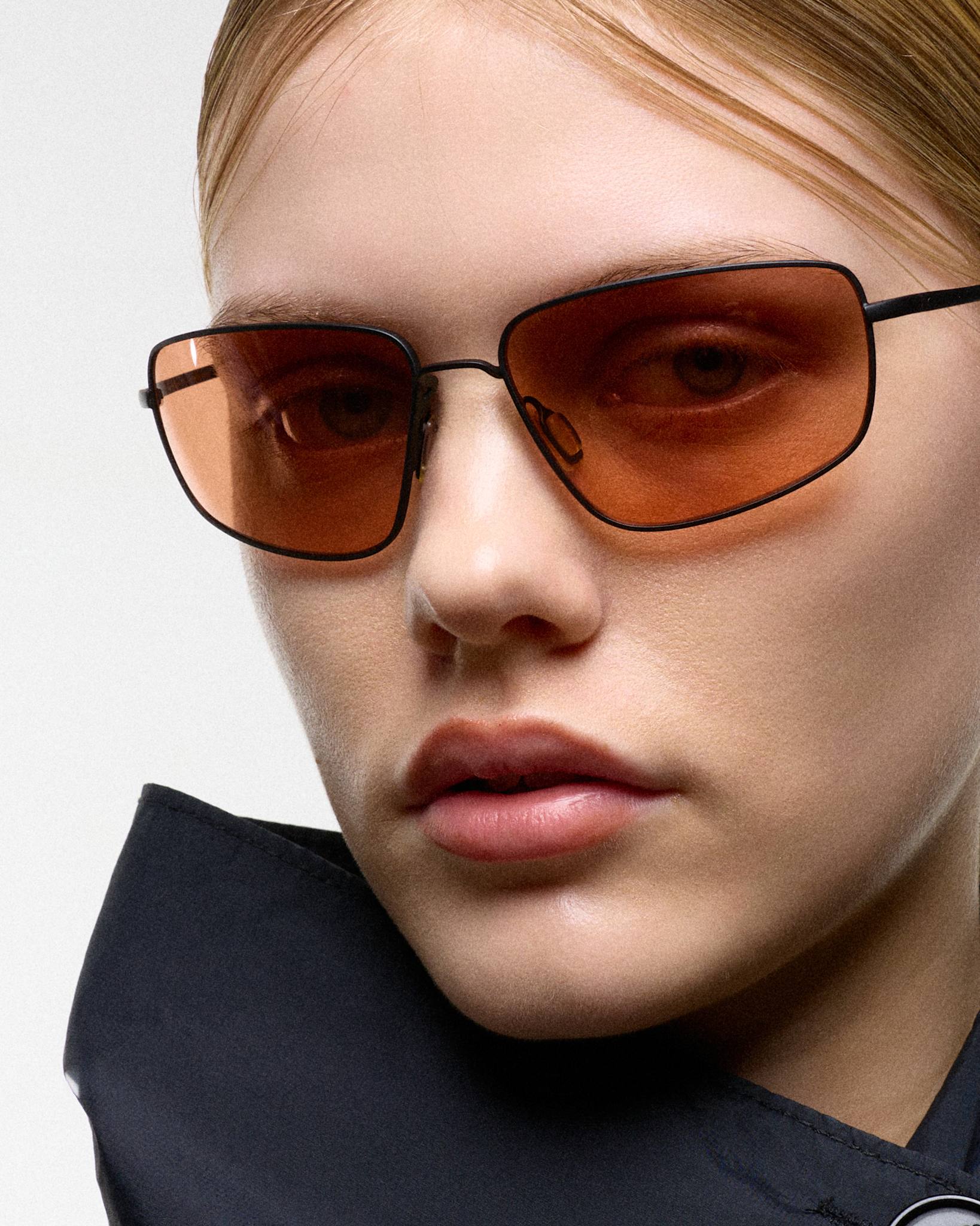 Marathon matt Black - orange solid lens
