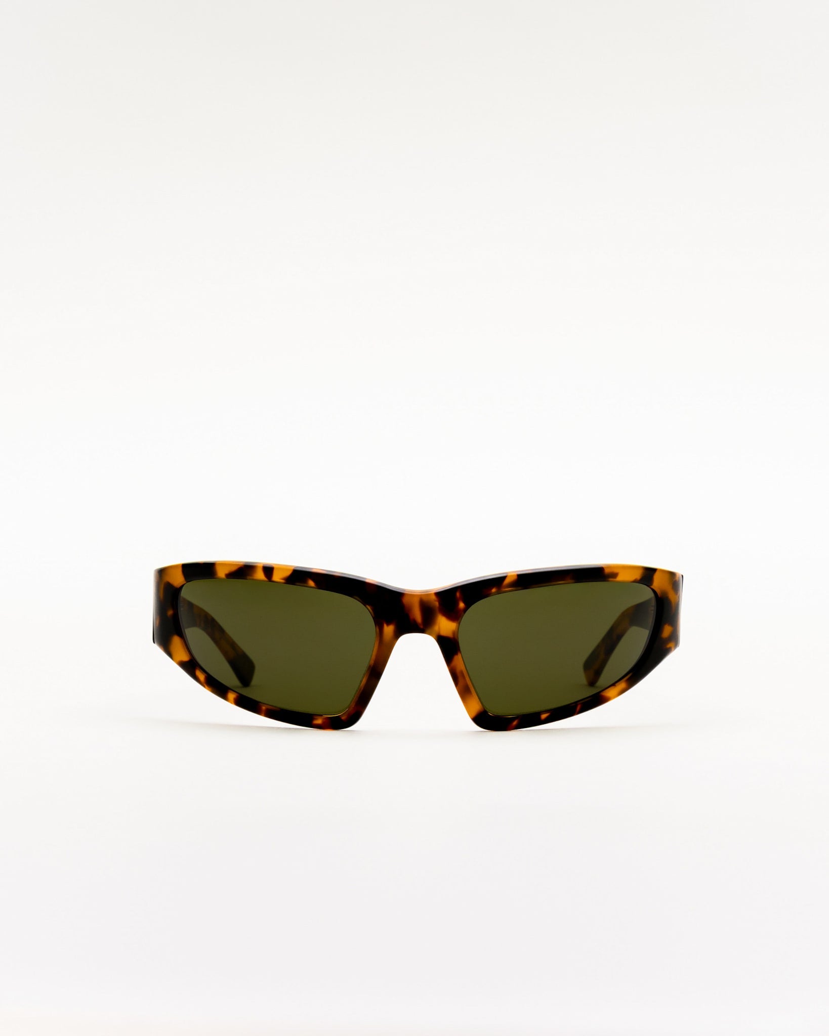 Crow matt Havana - green solid polarized lens