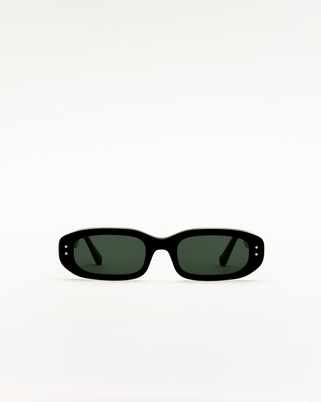 April Black - green solid lens