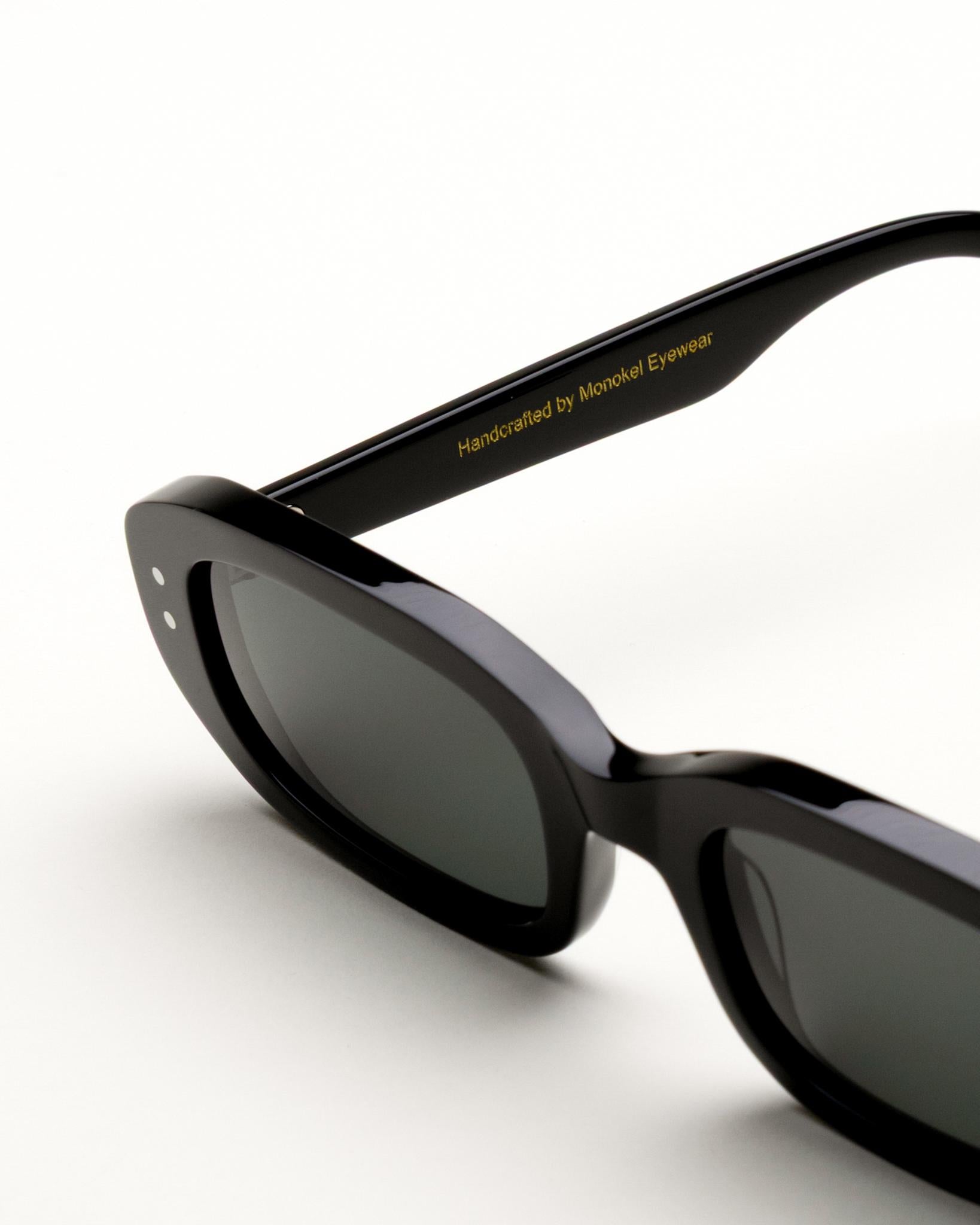 April Black - green solid lens