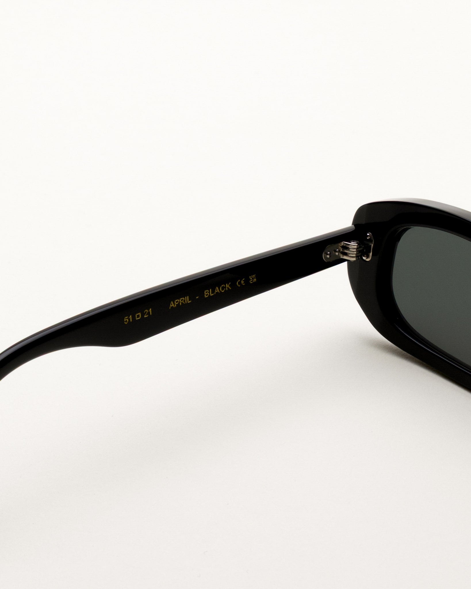 April Black - green solid lens