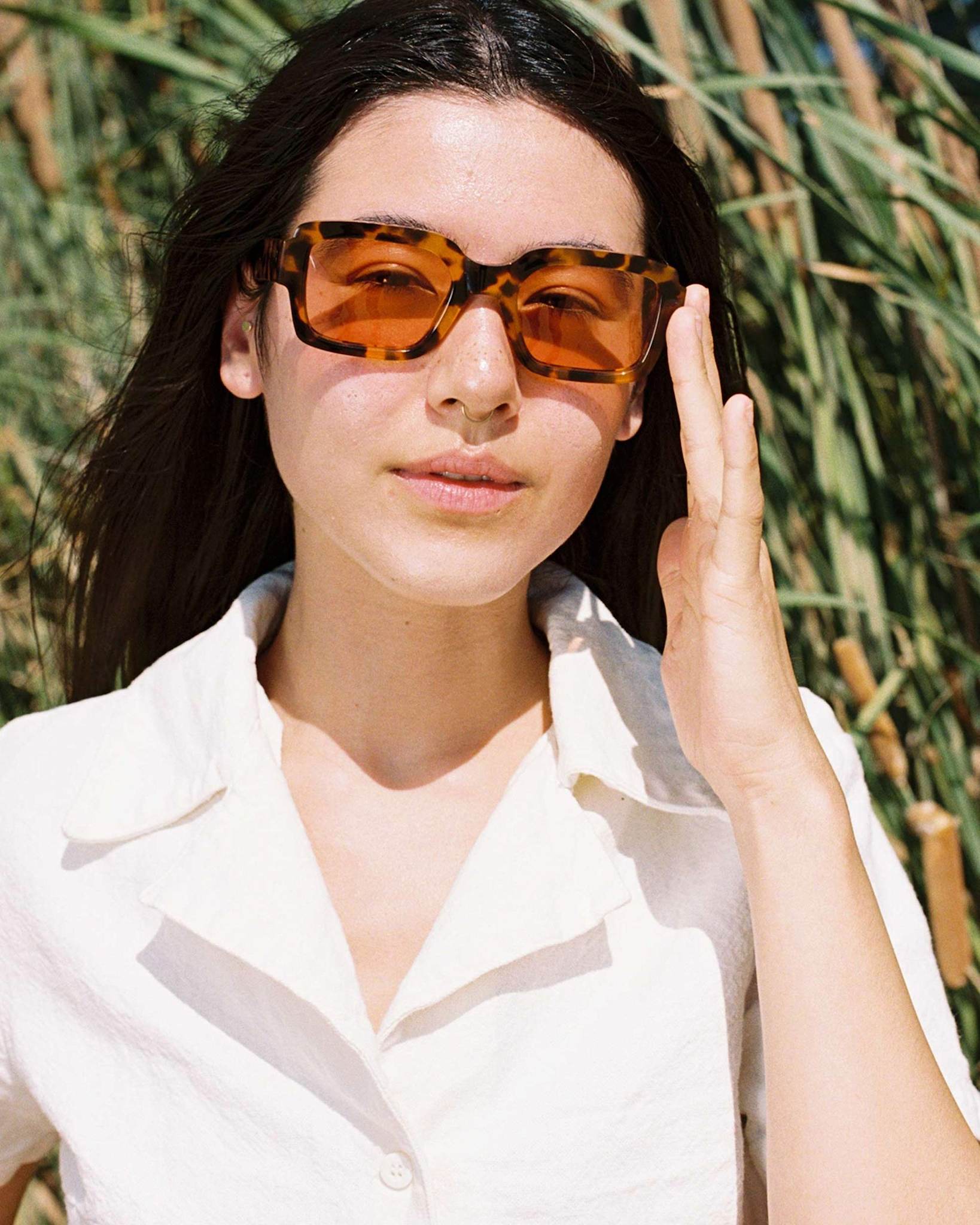Apollo Havana - orange solid lens