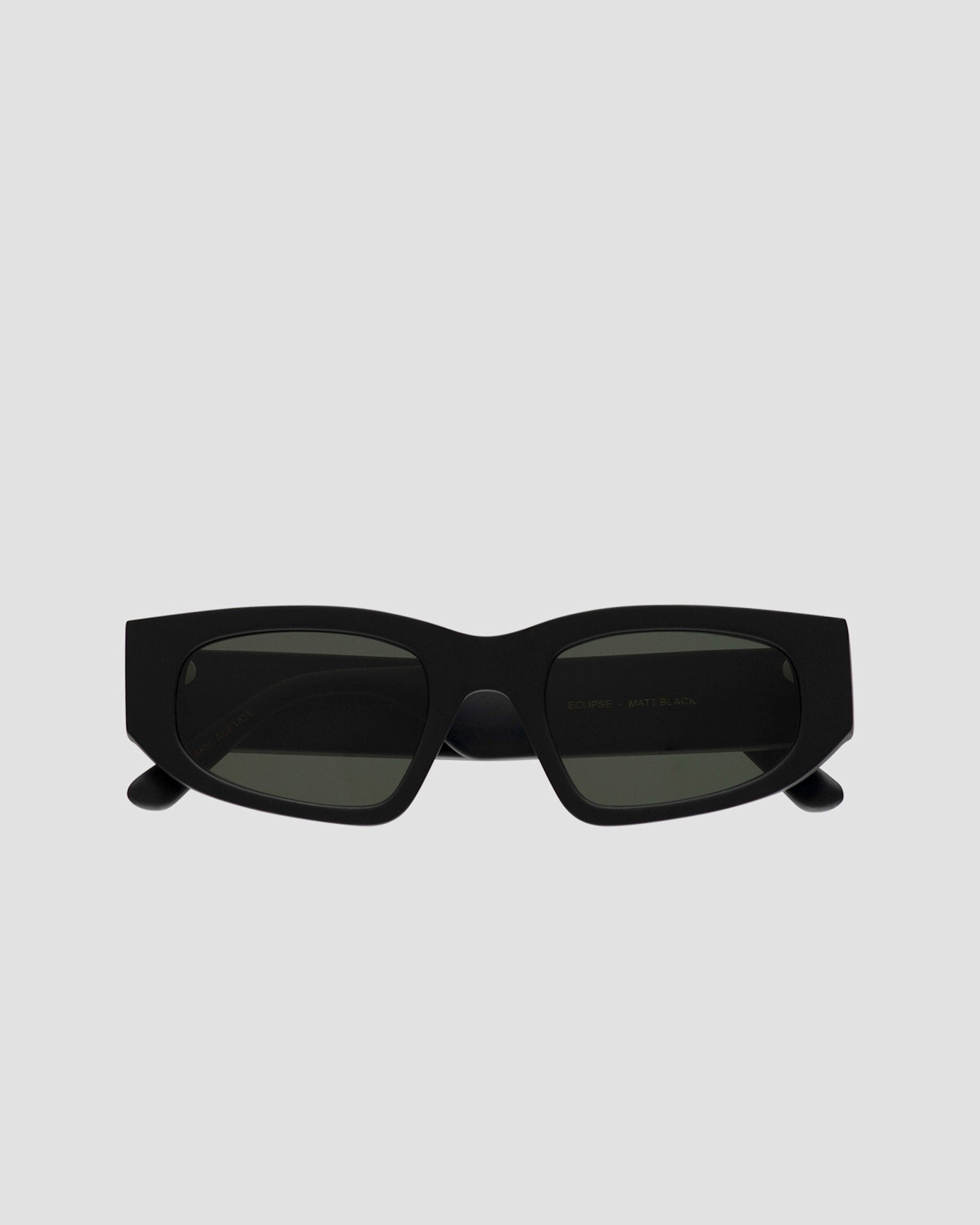 Eclipse matt Black - green solid lens