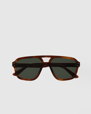 Jet Amber - green solid lens