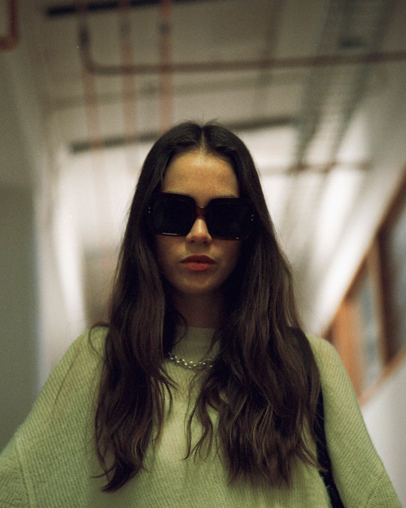 Kaia Amber - green solid lens