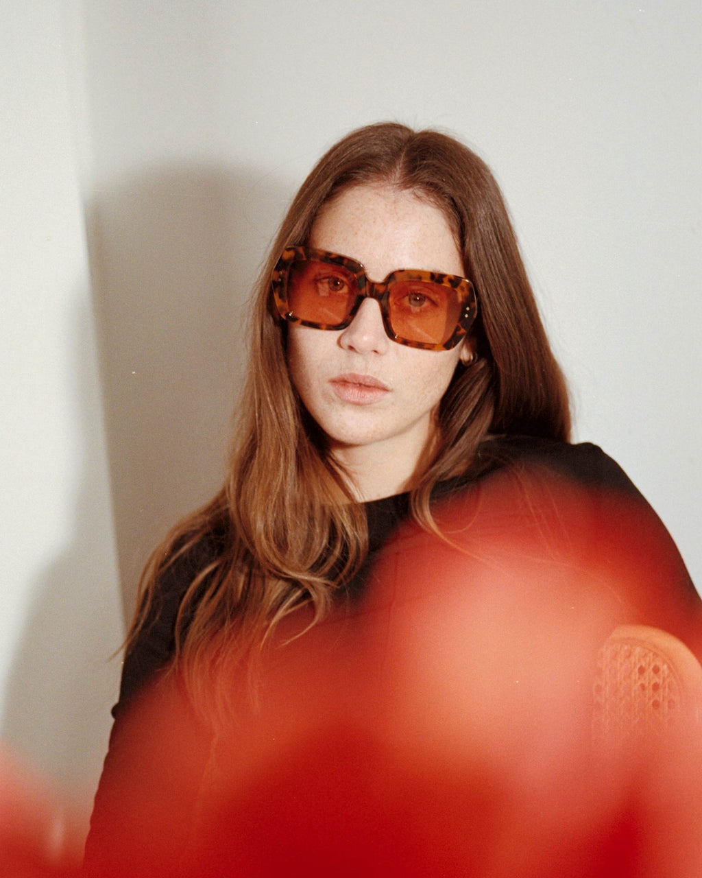 Kaia Havana - orange solid lens