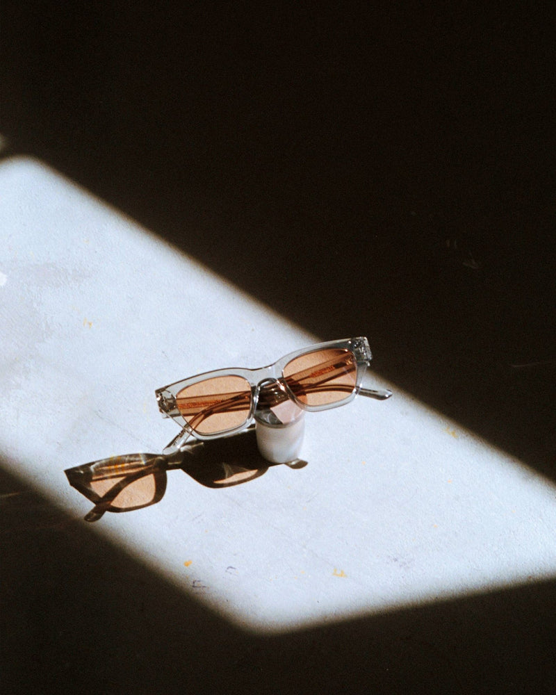 Memphis Grey - orange solid lens
