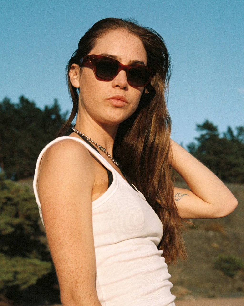 Memphis Amber - grey gradient lens