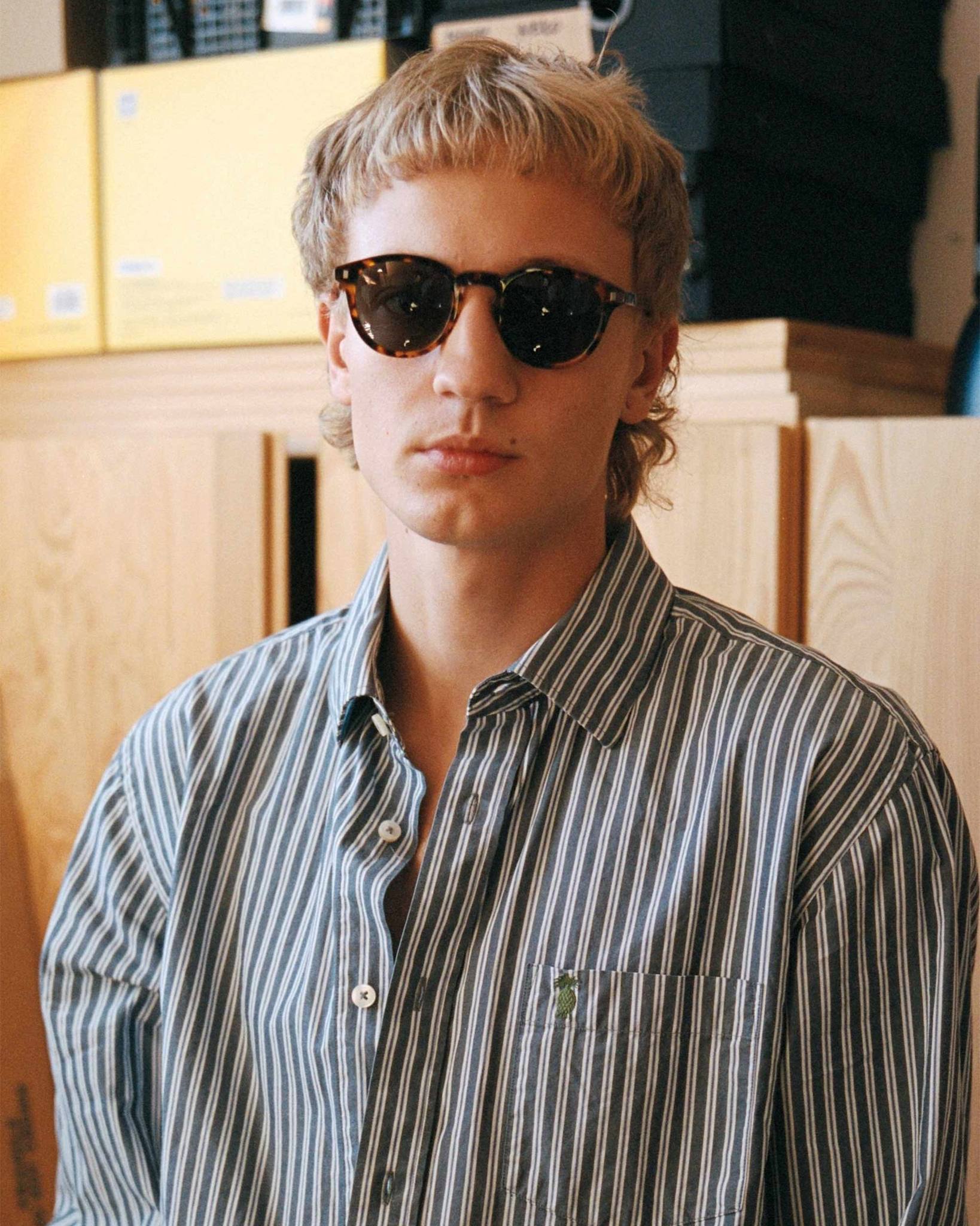 Nelson Havana - grey solid lens