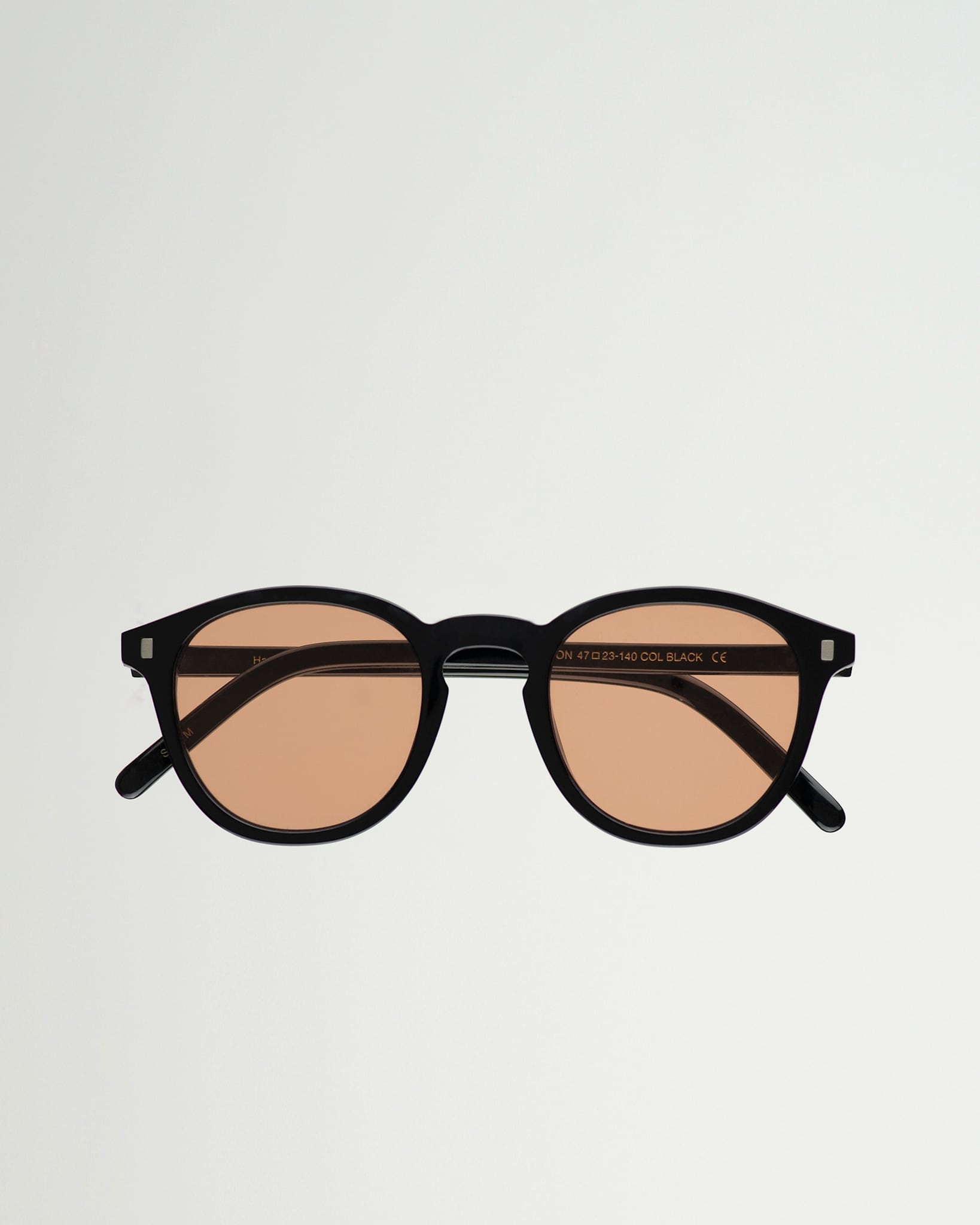 Nelson Black - orange solid lens