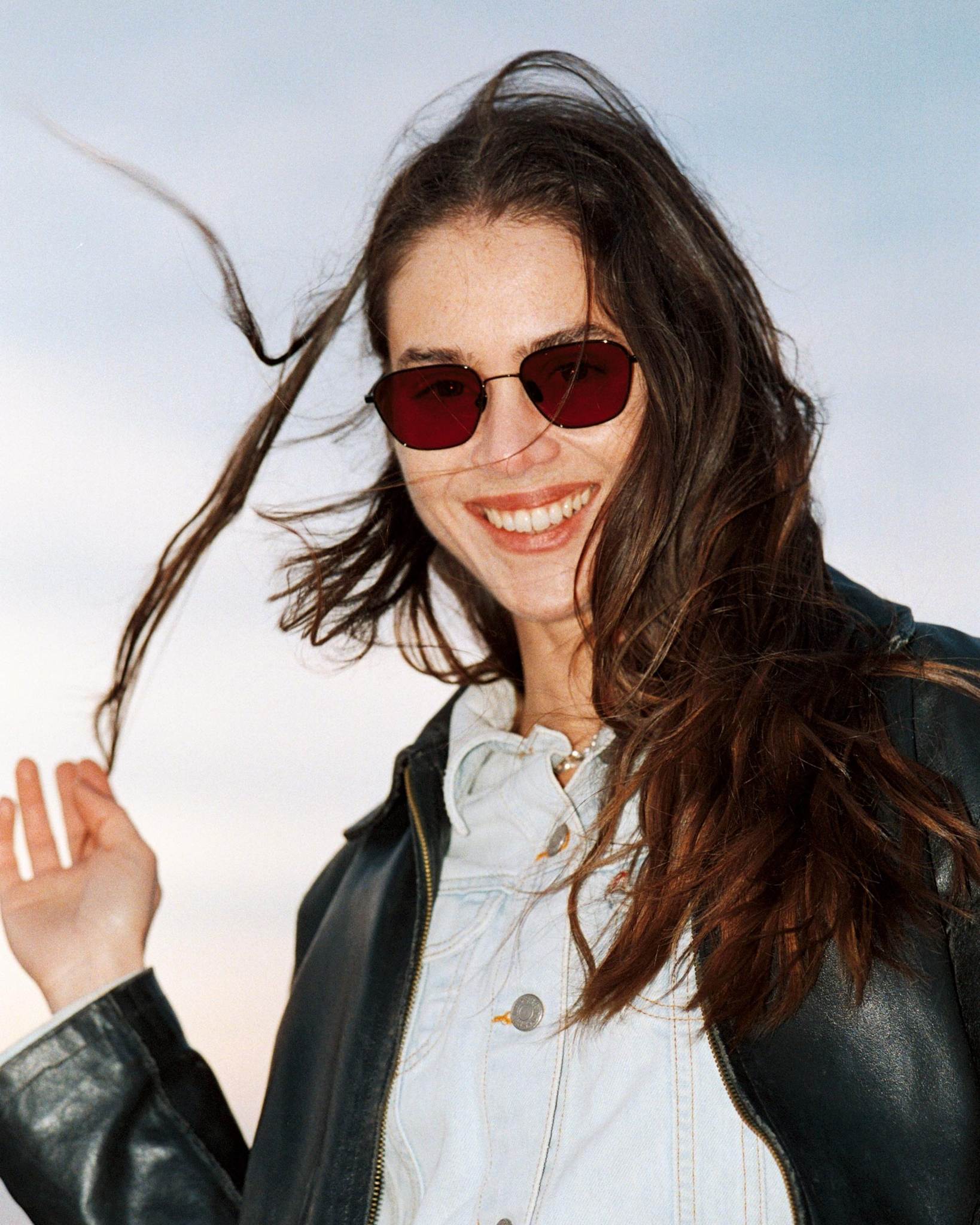 Otis Black - pink solid lens