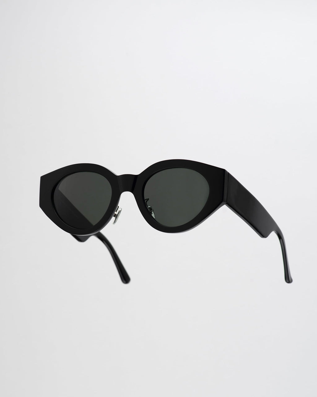 Polly Black - green solid lens