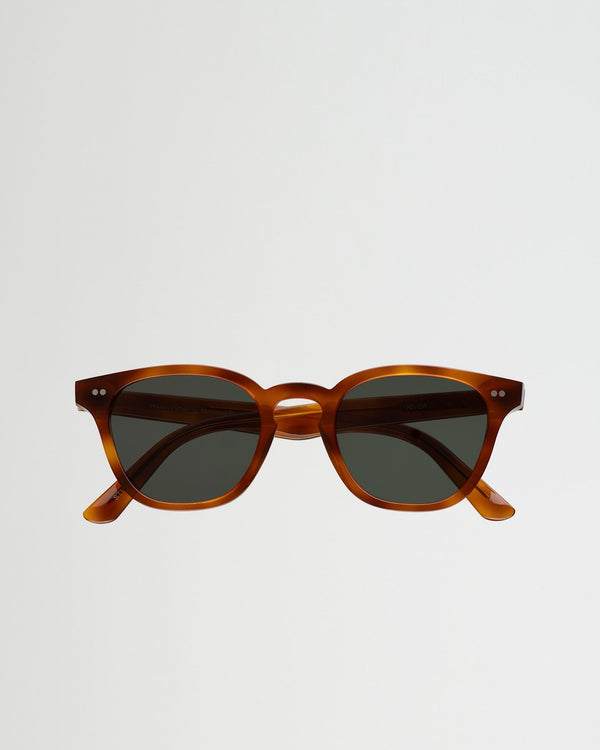 River Amber - green solid lens
