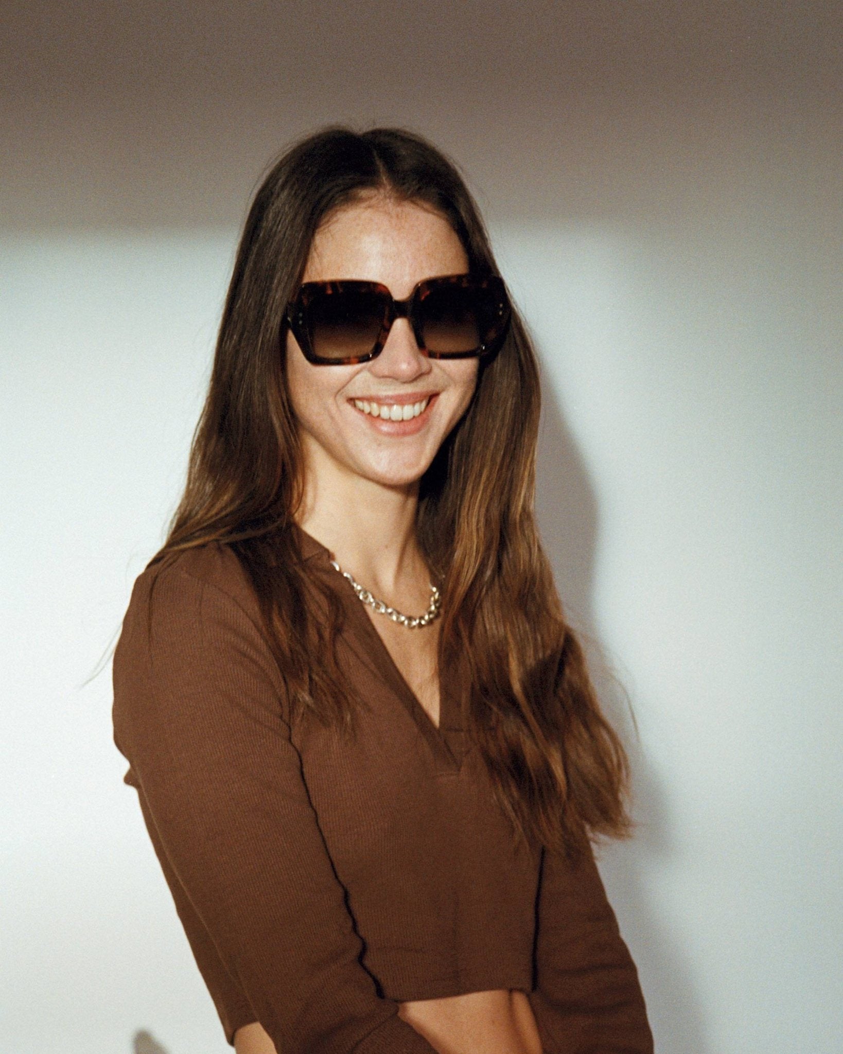 Kaia Havana - grey gradient lens